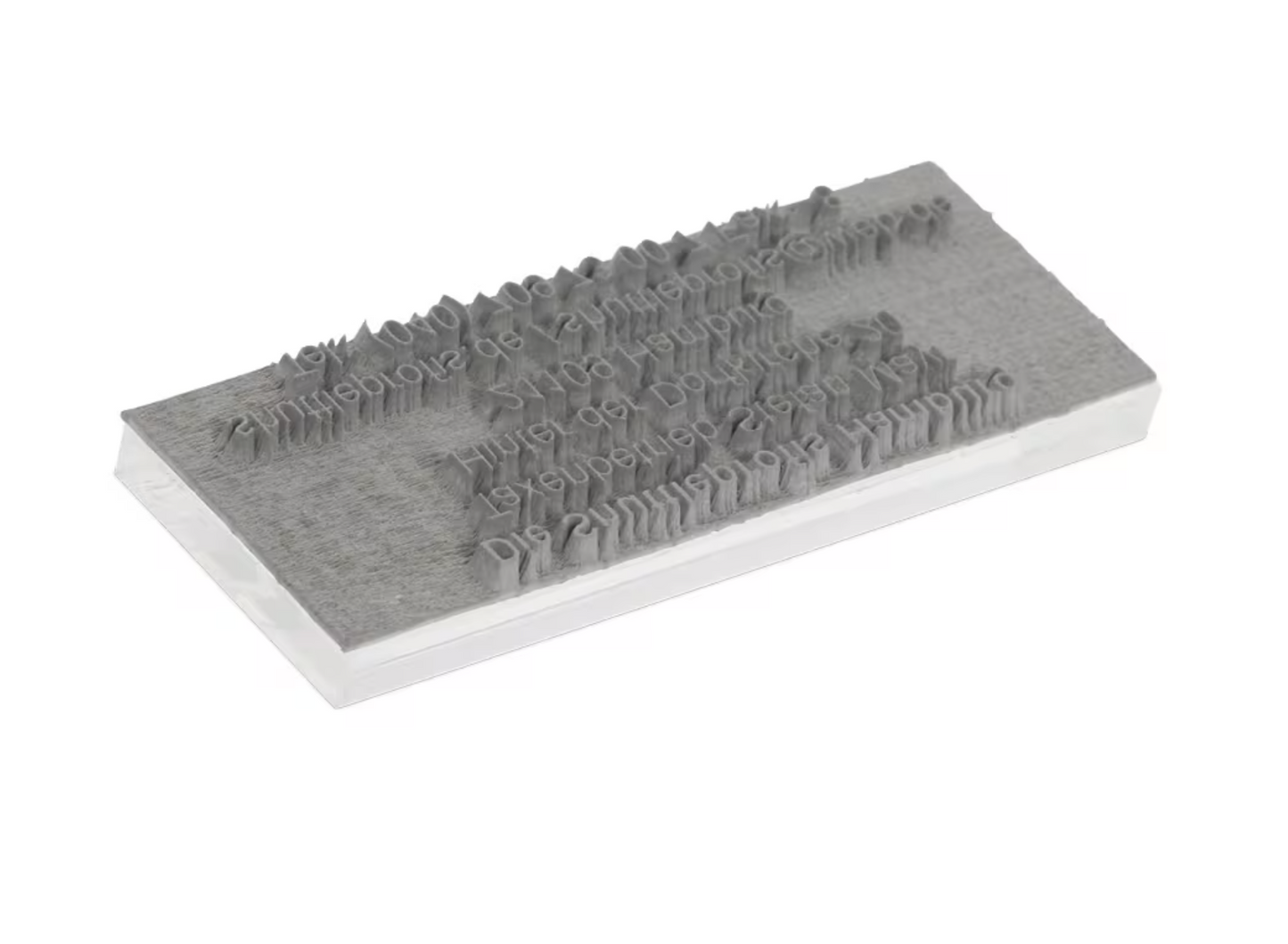 Textplatte fuer Holzstempel (190x10 mm (2 Zeilen)) - Stempel Göbel