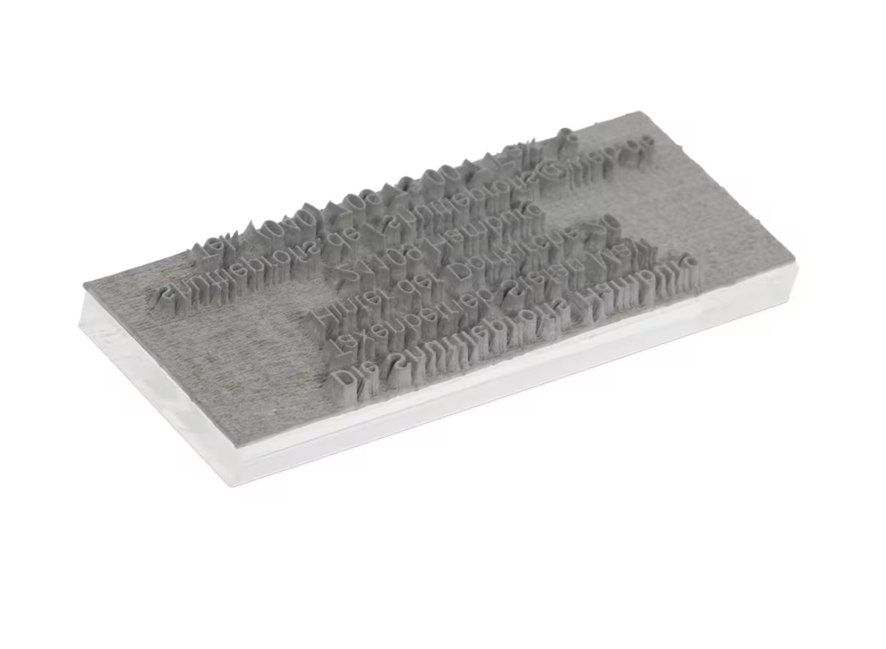 Textplatte fuer Holzstempel (190x10 mm (2 Zeilen)) - Stempel Göbel