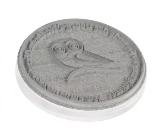 Textplatte für Holzstempel rund (Durchmesser 100 mm) - Stempel Göbel