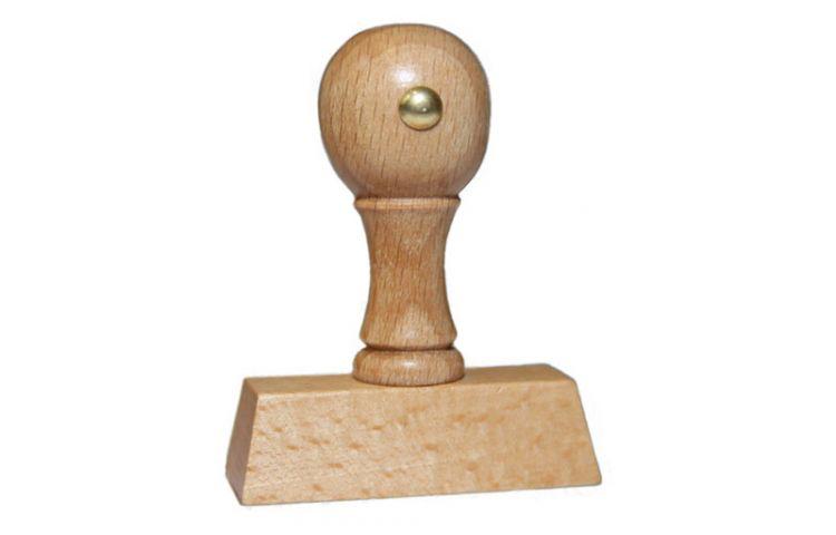 Holzstempel inkl. individuelle Textplatte (100x100 mm (20 Zeilen)) - Stempel Göbel