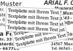 Textplatten Länge 10mm
