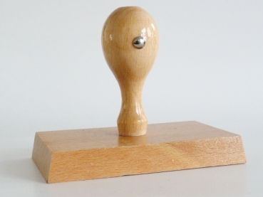 8 cm x 7cm Holzstempel max. 12 Zeilen