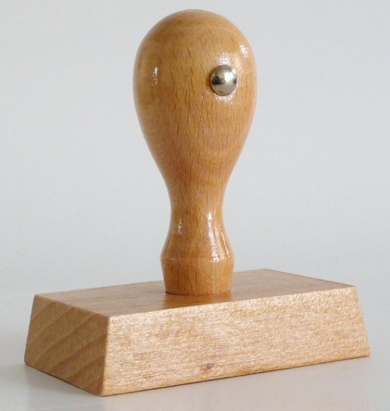 8 cm x 3 cm Holzstempel max. 6 Zeilen